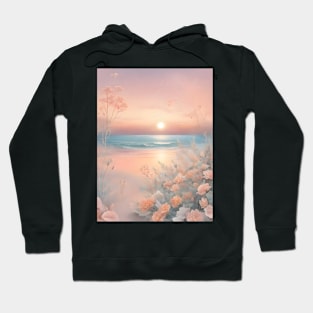 Pastel Floral Beach Sunset Hoodie